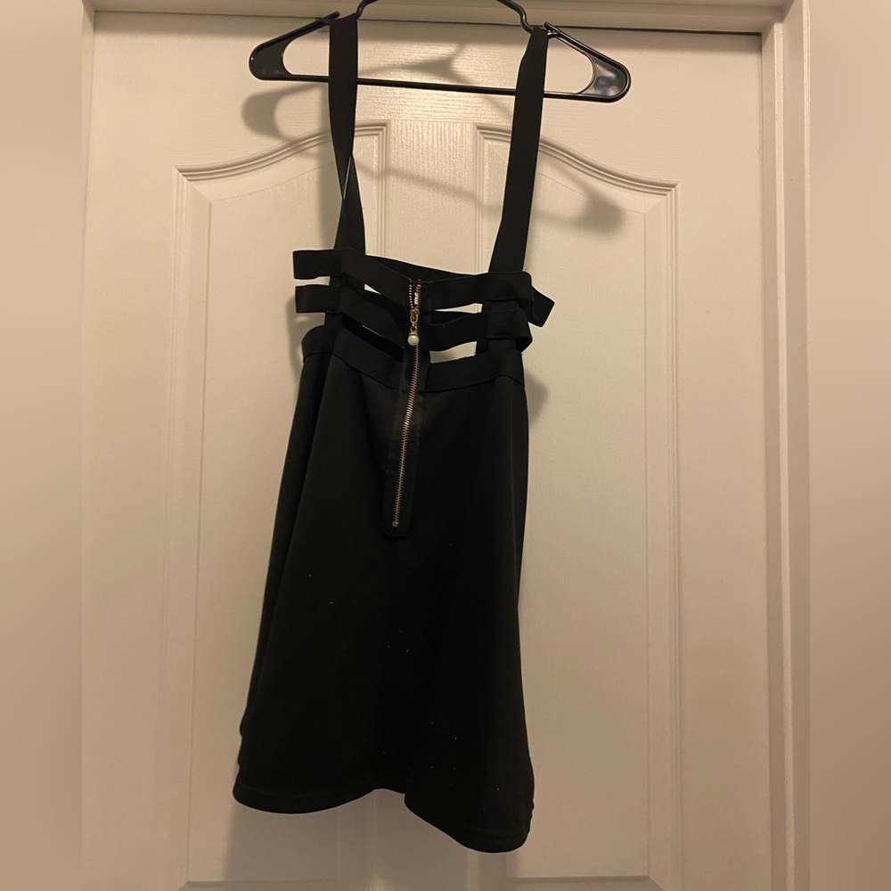 Black striped skater skirt